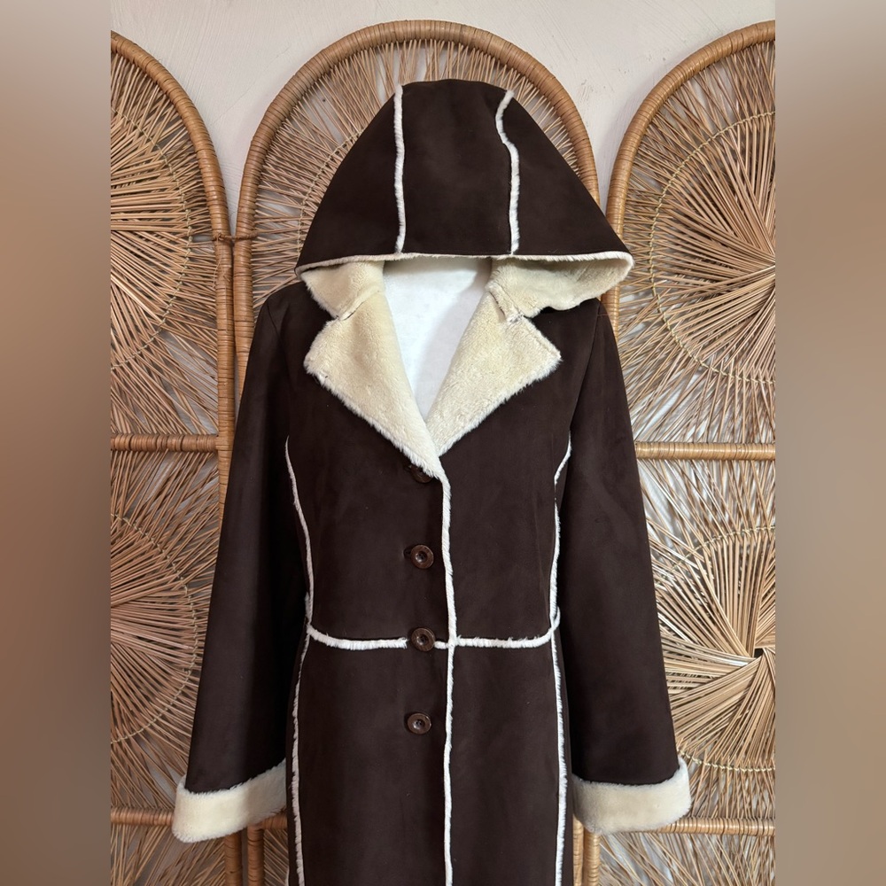 Vintage Marvin Richards Faux Shearling Coat - Picture 2 of 13